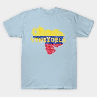 Venezuela Map Shape and Flag T-Shirt